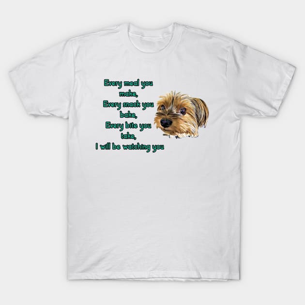 Funny Yorkie Yorkshire Terrier T-Shirt by AdrianaHolmesArt